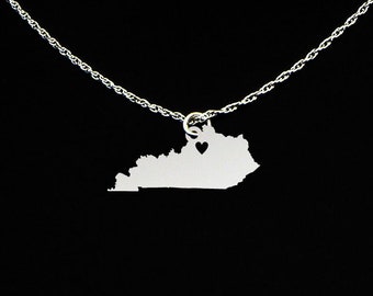 Kentucky Necklace - Kentucky Jewelry - Kentucky Gift - Sterling Silver