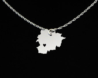 Andorra Necklace - Andorra Jewelry - Andorra Gift - Sterling Silver