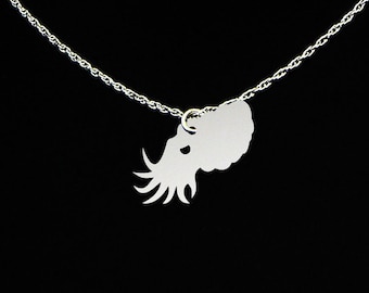 Cuttlefish Necklace - Cuttlefish Jewelry - Cuttlefish Gift - Sterling Silver