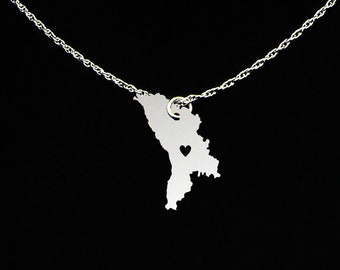 Moldova Necklace - Moldova Jewelry - Moldova Gift - Sterling Silver