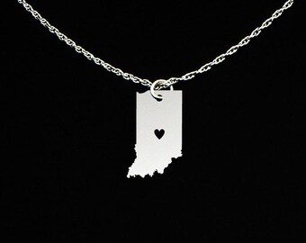 Indiana Necklace - Indiana Gift - Indiana Jewelry  - Sterling Silver