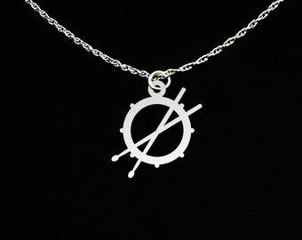 Drum Necklace - Drum Jewelry - Music Teacher Gift - Music Teacher Necklace - Drum Gift - Sterling Silver