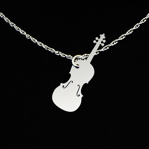Violin Necklace Violin Gift Violin Gift Sterling Silver Etsy