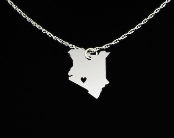 Kenya Necklace - Kenya Jewelry - Kenya Gift - Sterling Silver