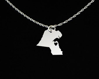 Kuwait Necklace - Kuwait Jewelry - Kuwait Gift - Sterling Silver