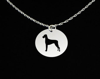 Great Dane Necklace, Great Dane Jewelry, Great Dane Gift, Sterling Silver, Dog Memorial Gift, Dog Loss Charm, Dog Sympathy Pendant