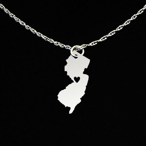 New Jersey Necklace New Jersey Jewelry New Jersey Gift Etsy