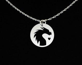 Dragon Necklace - Dragon Jewelry - Dragon Gift - Sterling Silver