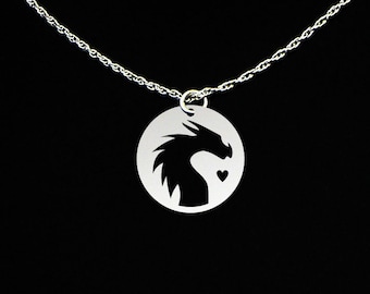 Dragon Necklace - Dragon Jewelry - Dragon Gift - Sterling Silver