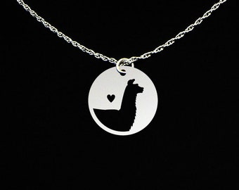 Llama Necklace - Llama Gift - Llama Jewelry - Sterling Silver