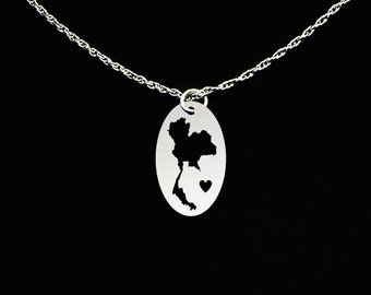 Thailand Necklace - Thailand Jewelry - Thailand Gift - Sterling Silver