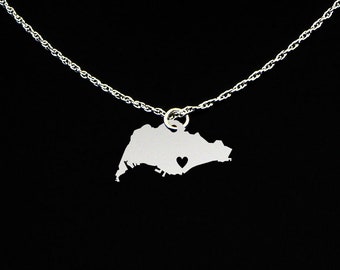 Singapore Necklace - Singapore Jewelry - Singapore Gift - Sterling Silver