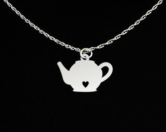 Teapot Necklace - Teapot Jewelry - Tea Pot Necklace - Tea Pot Jewelry - Sterling Silver