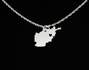 Afghanistan Necklace - Afghanistan Jewelry - Afghanistan Gift - Sterling Silver