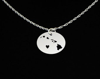 Hawaiian Islands Necklace - Hawaii Gift - Hawaii Jewelry - Hawaii Necklace - Sterling Silver