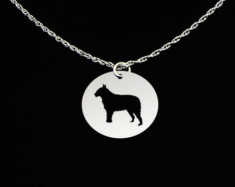 Belgian Shepherd Laekenois Necklace, Belgian Shepherd Jewelry, Belgian Shepherd Gift, Sterling Silver, Dog Memorial Gift, Dog Pendant Charm