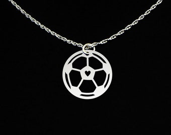 Soccer Ball Necklace - Soccer Ball Jewelry - Soccer Ball Gift - Sterling Silver