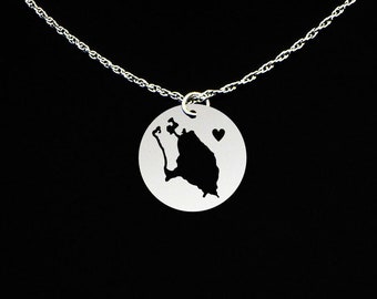 Barbuda Necklace - Barbuda Jewelry - Barbuda Gift - Sterling Silver