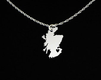 Scotland Necklace - Scotland Jewelry - Scotland Gift - Sterling Silver