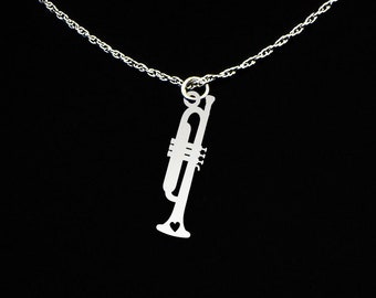 Trumpet Necklace - Trumpet Jewelry - Trumpet Gift