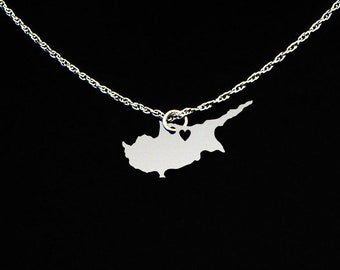 Cyprus Necklace - Cyprus Gift - Cyprus Jewelry - Sterling Silver