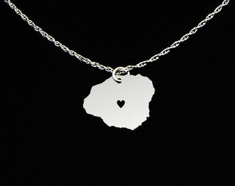 Kauai Necklace - State Jewelry - Kauai Gift - Kauai Jewelry - Sterling Silver