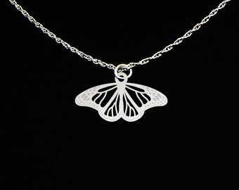 Monarch Butterfly Necklace, Monarch Butterfly Jewelry, Monarch Butterfly Gift, Sterling Silver Charm, Butterfly Memorial, Loss, Sympathy