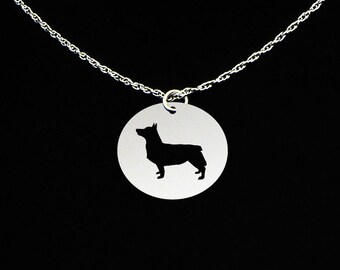 Swedish Vallhund Necklace, Swedish Vallhund Jewelry, Swedish Vallhund Gift, Sterling Silver, Dog Memorial Gift, Dog Pendant Charm