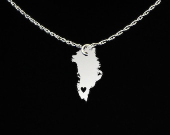 Greenland Necklace - Greenland Gift - Greenland Jewelry - Sterling Silver