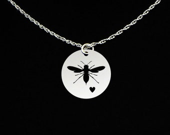 Hornet Necklace - Hornet Jewelry - Hornet Gift - Yellowjacket Necklace - Sterling Silver