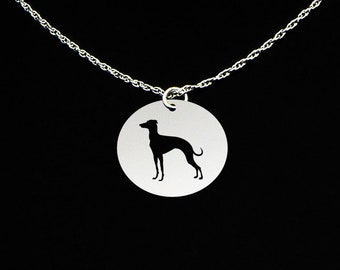 Italian Greyhound Necklace, Greyhound Gift, Greyhound Jewelry, Sterling Silver, Dog Memorial Gift, Dog Loss Charm, Dog Sympathy Pendant