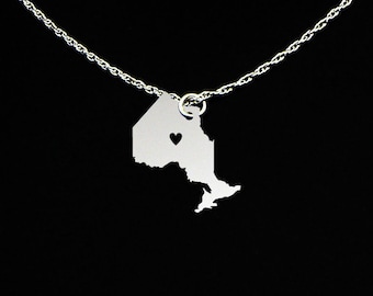 Ontario Necklace - Ontario Gift - Ontario Jewelry - Sterling Silver