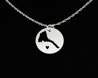 Eritrea Necklace - Eritrea Jewelry - Eritrea Gift - Sterling Silver