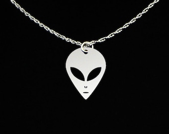 Alien Necklace - Alien Jewelry - Alien Gift - Sterling Silver