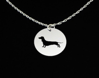 Dachshund Necklace, Dachshund Jewelry, Dachshund Gift, Sterling Silver, Dog Memorial Gift, Dog Loss Charm, Dog Sympathy Pendant