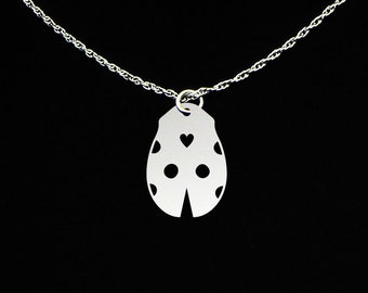 Ladybug Necklace - Ladybug Jewelry - Ladybug Gift - Lady Bug Necklace - Sterling Silver