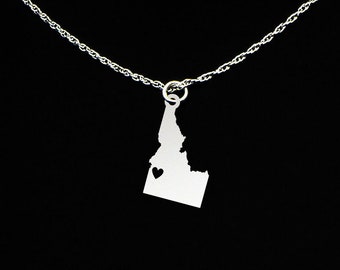 Idaho Necklace - Idaho Jewelry - Idaho Gift - Sterling Silver