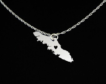 Vancouver Island Necklace - Vancouver Island Jewelry - Vancouver Island Gift - Sterling Silver