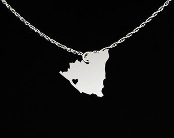 Nicaragua Necklace - Nicaragua Gift - Nicaragua Jewelry - Sterling Silver