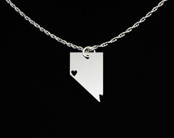 Nevada Necklace - Nevada Jewelry - Nevada Gift - Sterling Silver