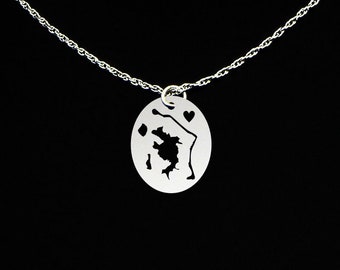 Bora Bora Islands Necklace - Bora Bora Jewelry - Bora Bora Gift - Bora Bora Necklace - Sterling Silver