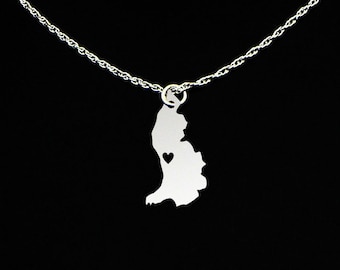 Liechtenstein Necklace - Liechtenstein Jewelry - Liechtenstein Gift - Sterling Silver