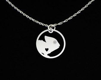 Chameleon Necklace - Chameleon Jewelry - Chameleon Gift - Sterling Silver