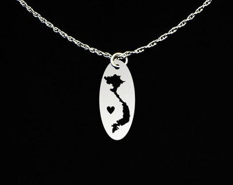 Vietnam Necklace - Vietnam Jewelry - Vietnam Gift - Sterling Silver