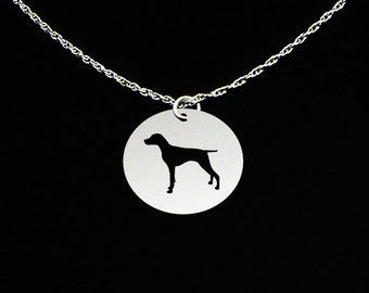 German Shorthaired Pointer Necklace, Shorthaired Pointer Jewelry, Shorthaired Pointer Gift, Sterling Silver