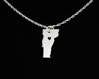 Vermont Necklace - Vermont Jewelry - Vermont Gift - Sterling Silver