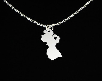 Guyana Necklace - Guyana Jewelry - Guyana Gift - Sterling Silver