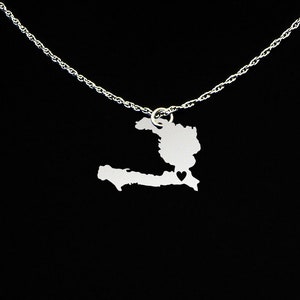 Haiti Necklace - Haiti Gift - Haiti Jewelry - Sterling Silver