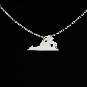Virginia Necklace - Virginia Jewelry - Virginia Gift - Sterling Silver