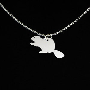 Beaver Necklace - Beaver Jewelry - Beaver Gift - Sterling Silver